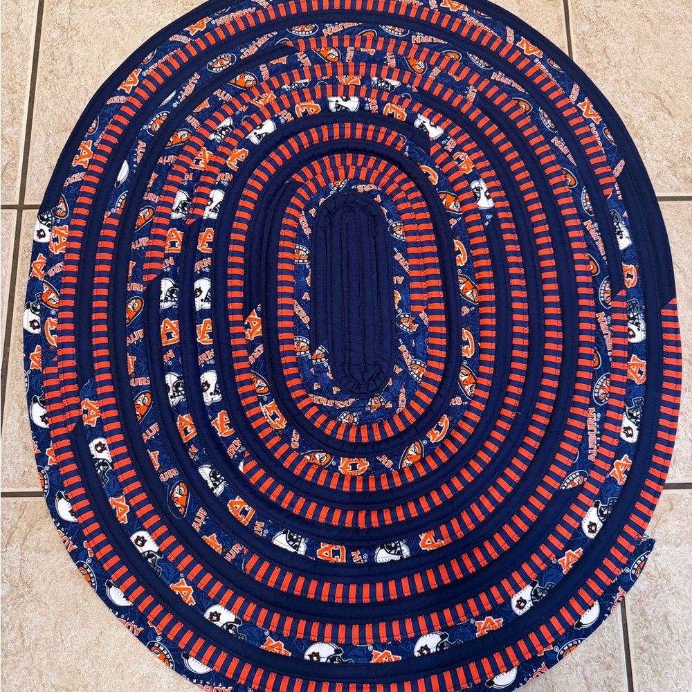 Auburn University Blue and Orange Door Mat